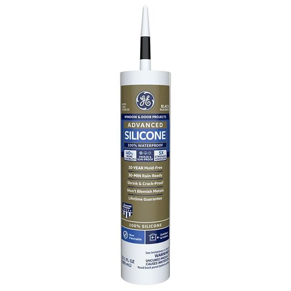 Silicone Ii GE Advanced Black Silicone 2 Window and Door Caulk Sealant 10.1 oz GE-5030